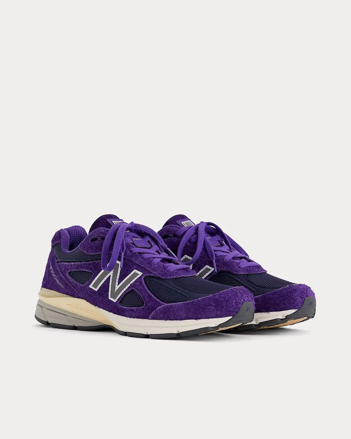 990v4 Suede Plum / Silver Low Top Sneakers