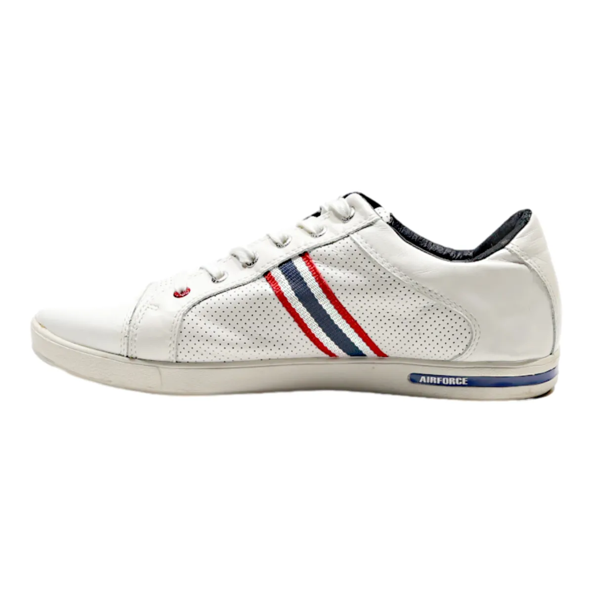 AIRFORCE Sneaker Trainers White Leather Mens UK 9.5