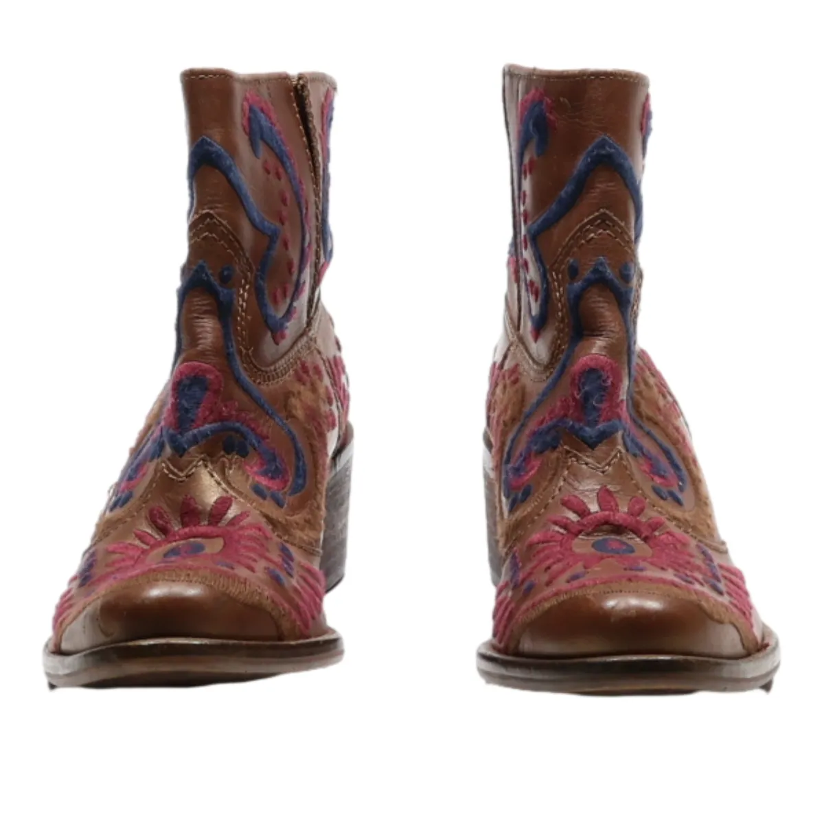 Ankle Boots Brown Leather Womens UK 5