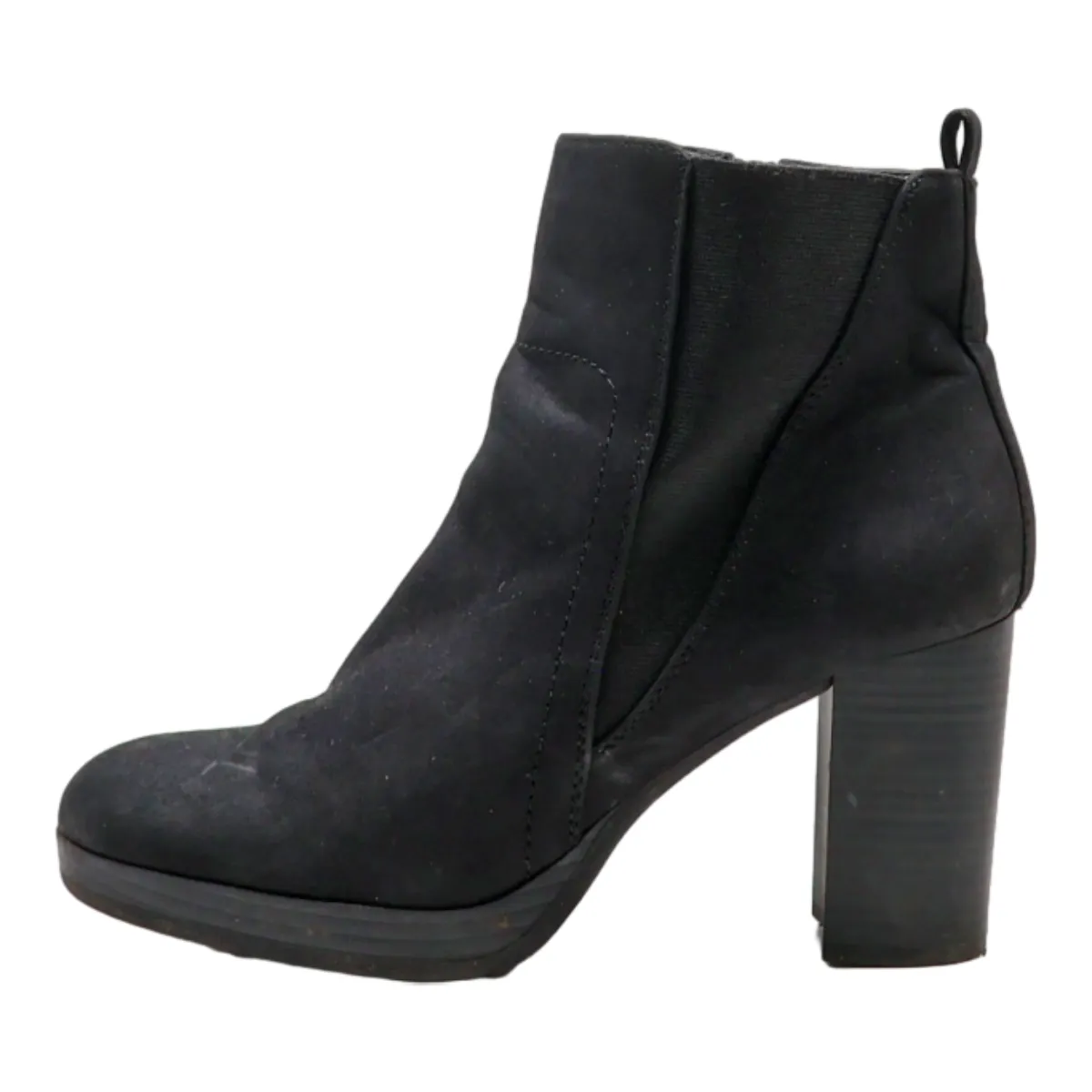 ANNA FIELD Heeled Ankle Boots Black Synthetic Womens UK 8