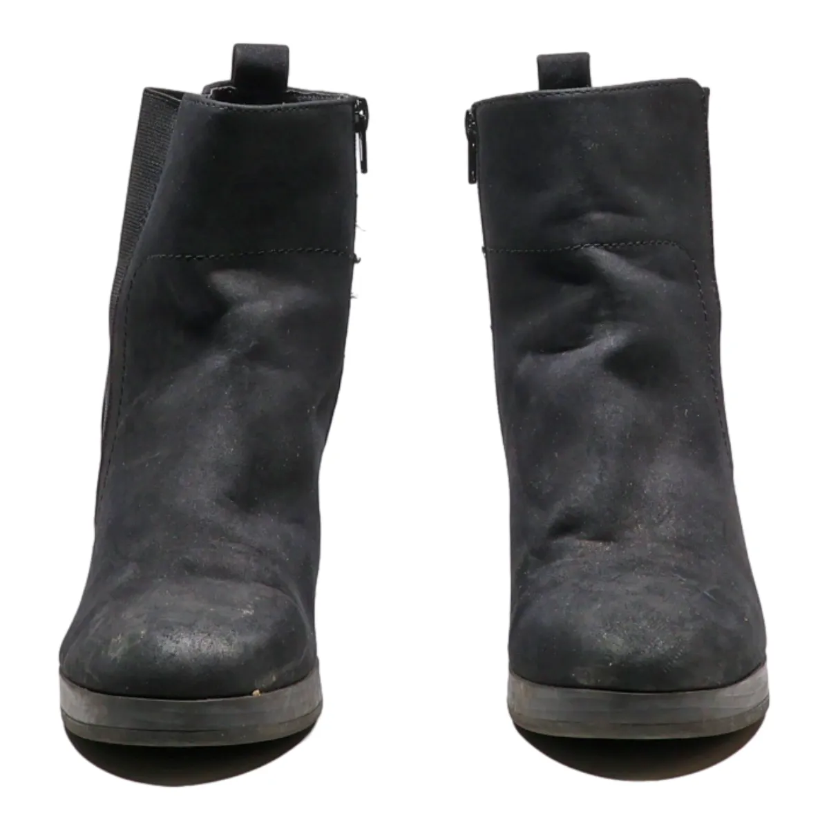 ANNA FIELD Heeled Ankle Boots Black Synthetic Womens UK 8