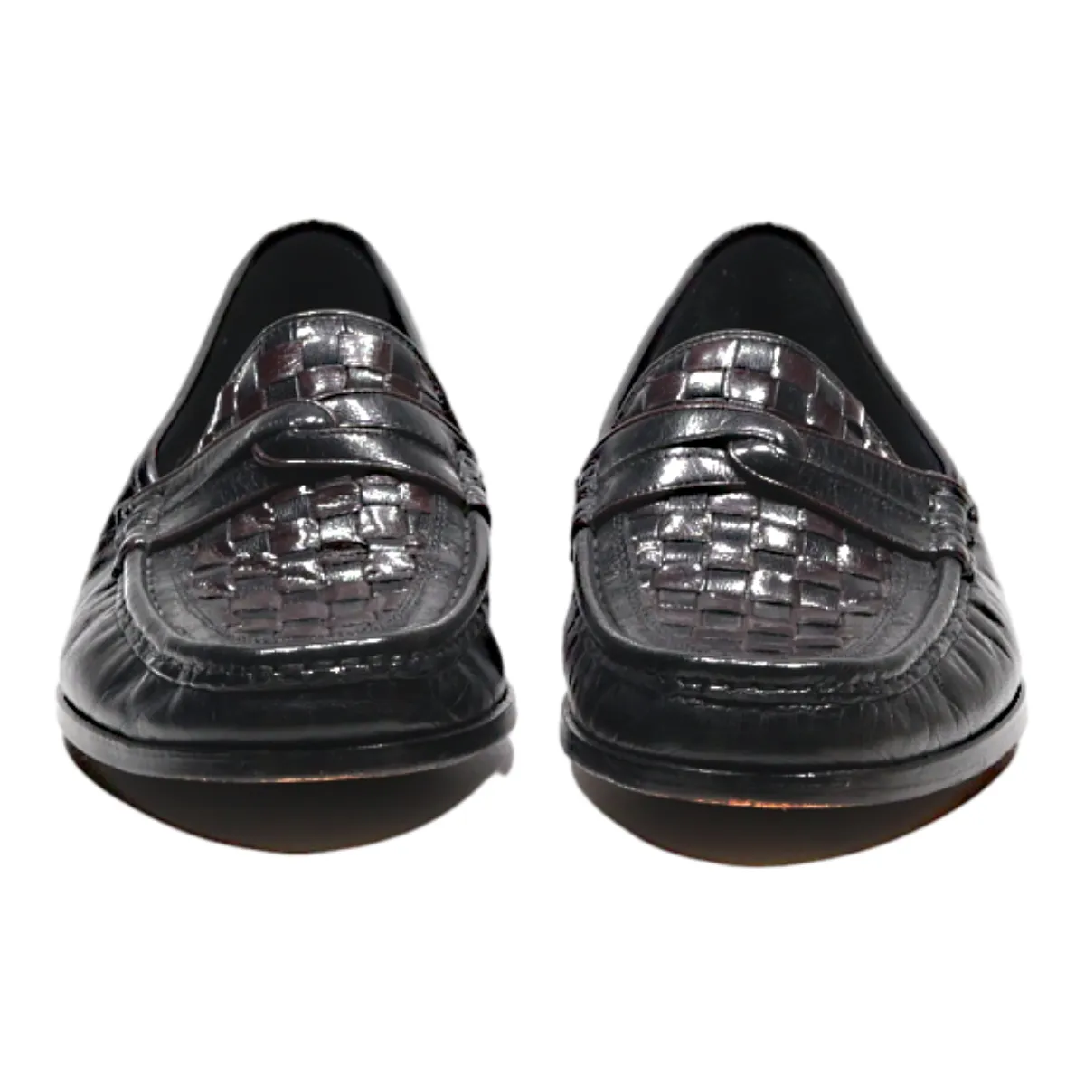 ANTONIO BARBIERI Loafer Shoes Black Leather Womens UK 9