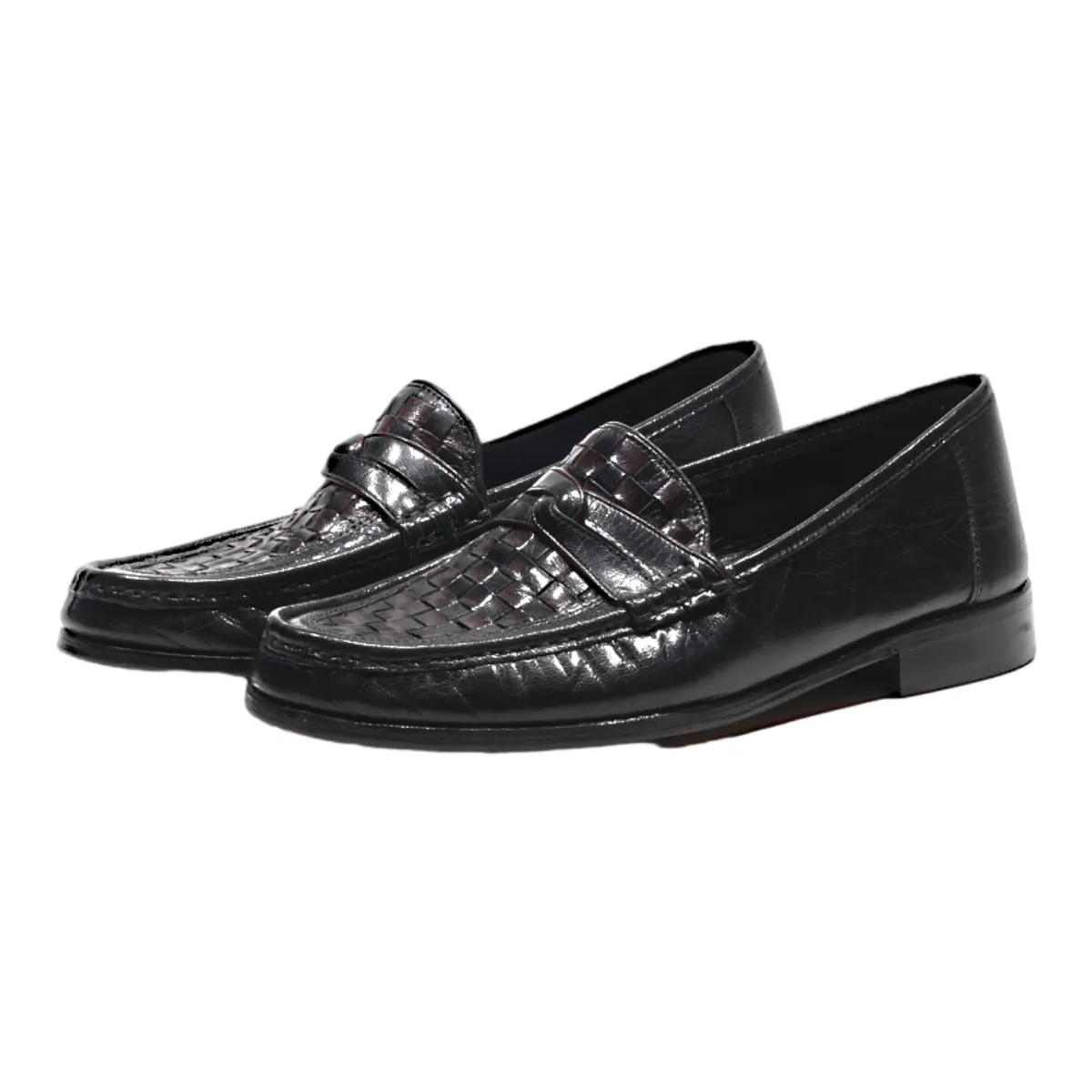 ANTONIO BARBIERI Loafer Shoes Black Leather Womens UK 9