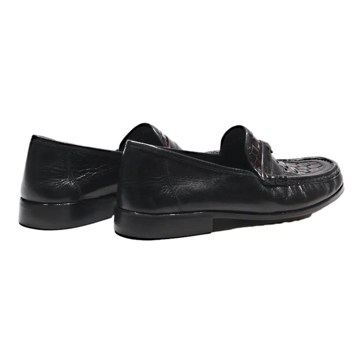 ANTONIO BARBIERI Loafer Shoes Black Leather Womens UK 9