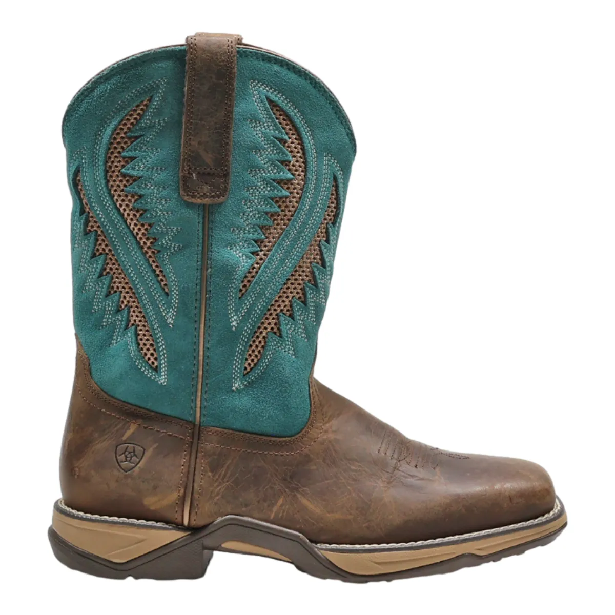 ARIAT Cowboy Boots Brown Leather Womens UK 6.5