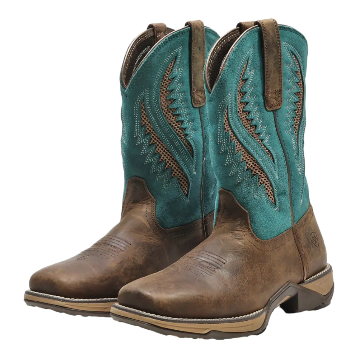 ARIAT Cowboy Boots Brown Leather Womens UK 6.5