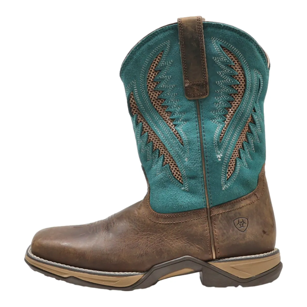 ARIAT Cowboy Boots Brown Leather Womens UK 6.5