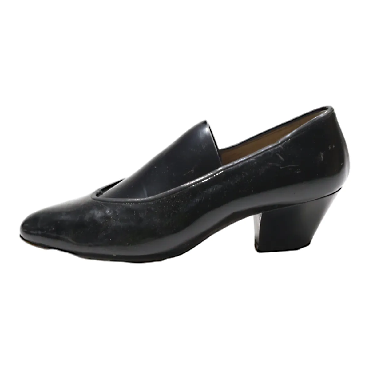 AROLA Court Heels Black Leather Womens UK 5