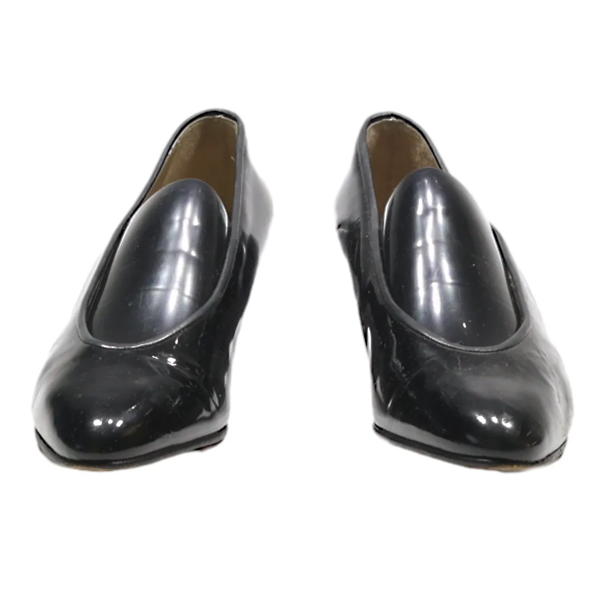 AROLA Court Heels Black Leather Womens UK 5