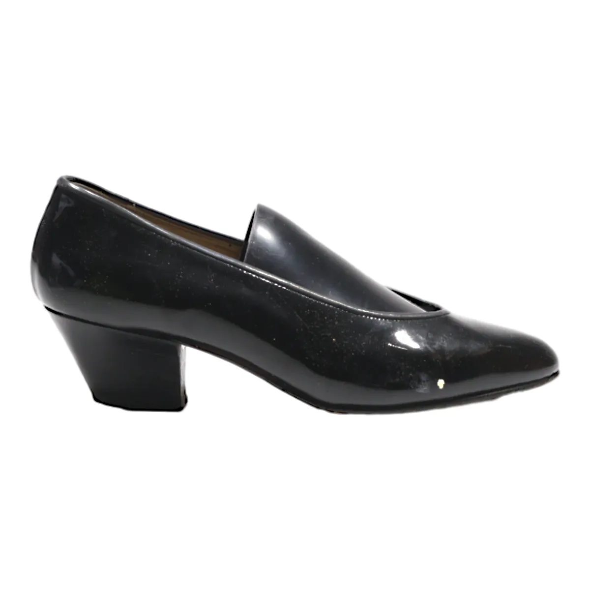 AROLA Court Heels Black Leather Womens UK 5