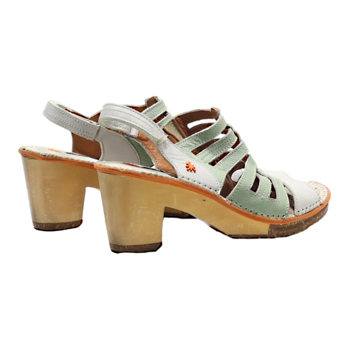 ART Heeled Fisherman Sandals Green Leather Womens UK 7