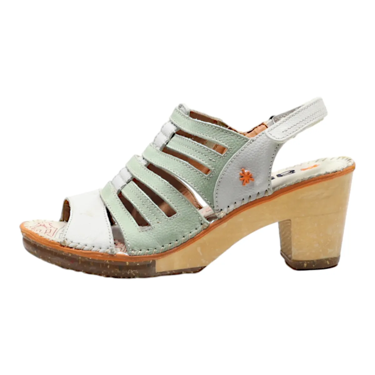 ART Heeled Fisherman Sandals Green Leather Womens UK 7