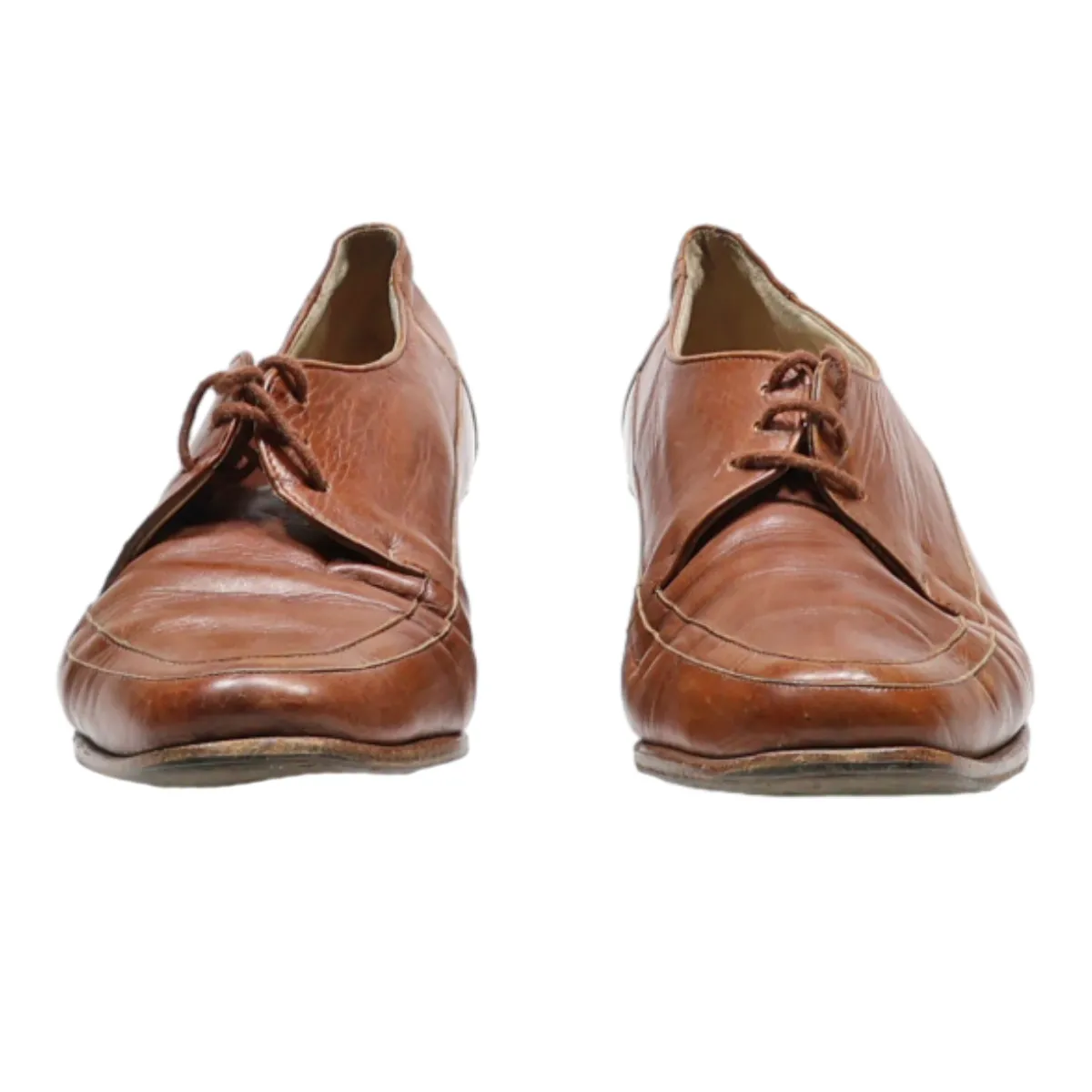 BALLY Derby Shoes Brown Leather Womens UK 3