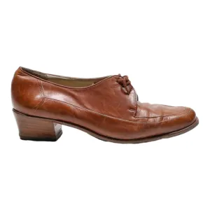 BALLY Derby Shoes Brown Leather Womens UK 3