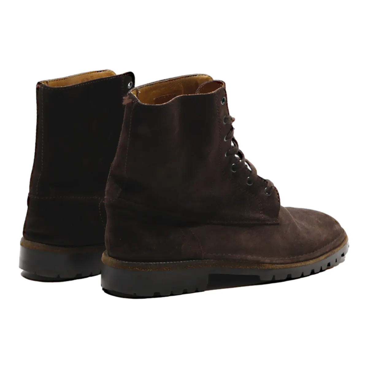 BALLY Lace-Up Boots Brown Leather Mens UK 7