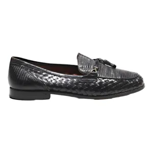 BALLY Loafer Shoes Black Leather Mens UK 9