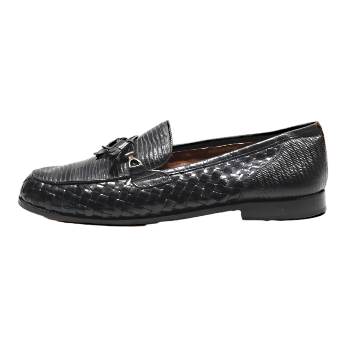 BALLY Loafer Shoes Black Leather Mens UK 9