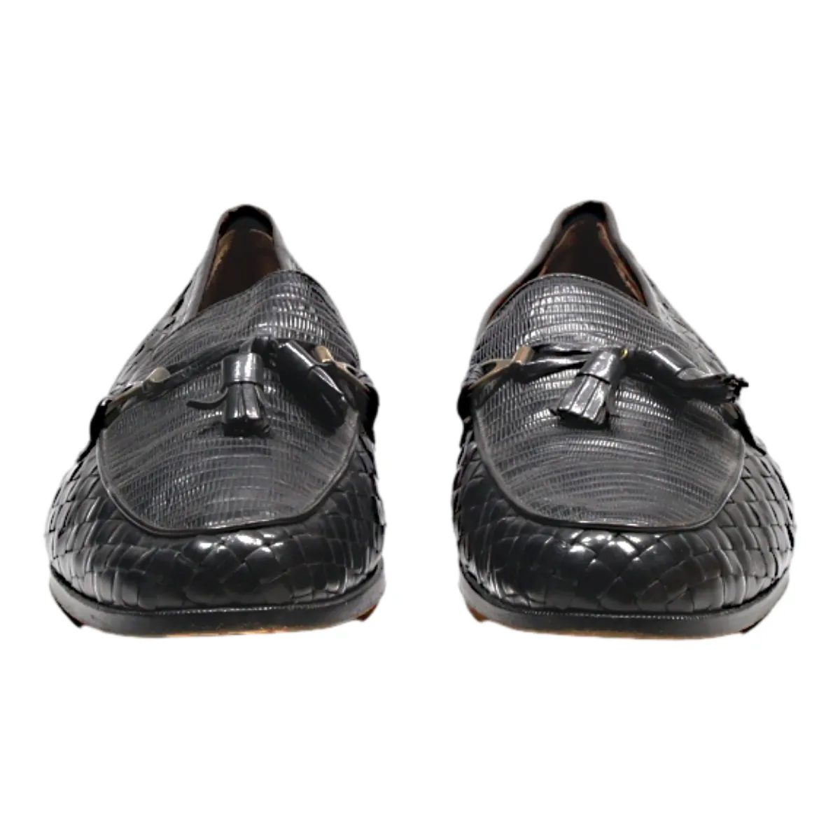 BALLY Loafer Shoes Black Leather Mens UK 9