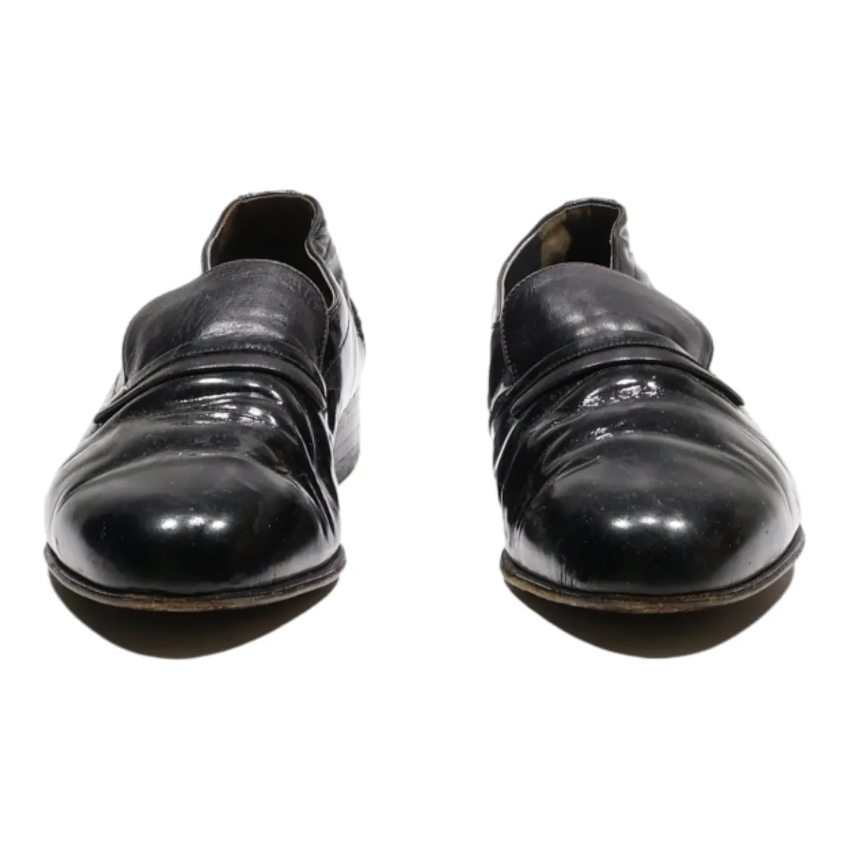 BALLY Loafer Shoes Black Leather Womens UK 5.5