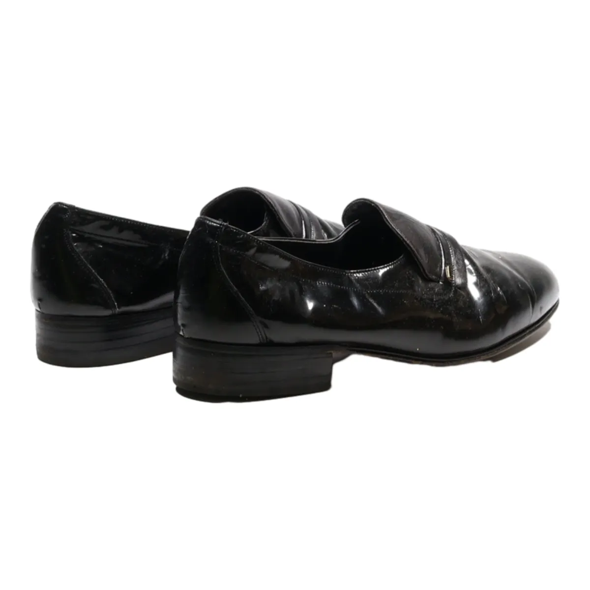 BALLY Loafer Shoes Black Leather Womens UK 5.5