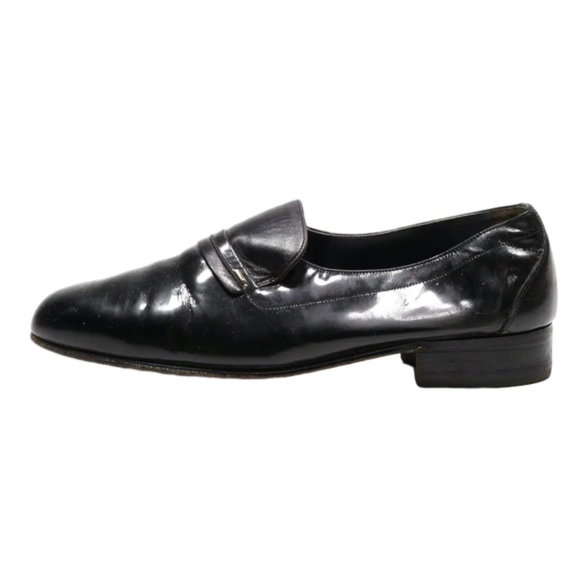 BALLY Loafer Shoes Black Leather Womens UK 5.5