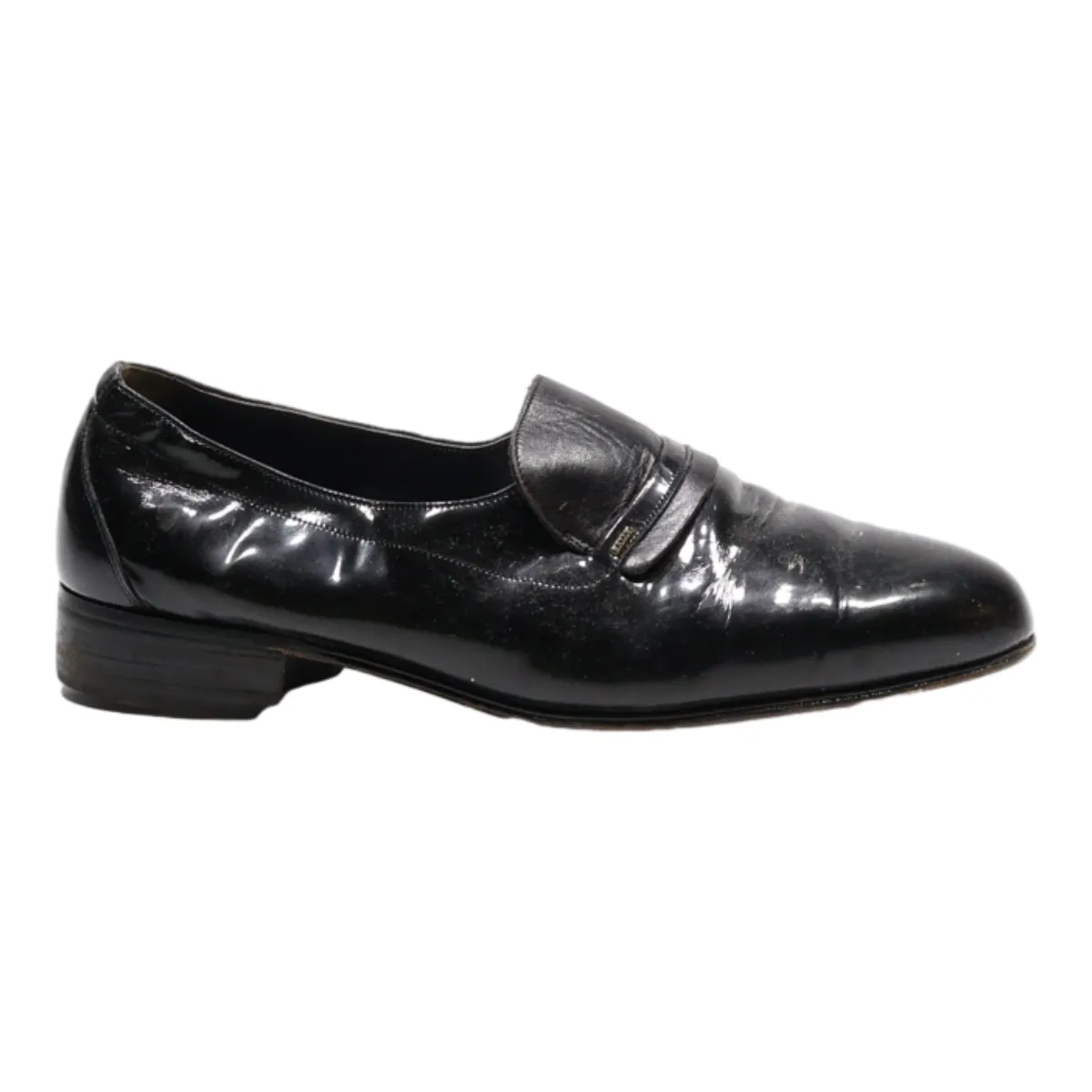 BALLY Loafer Shoes Black Leather Womens UK 5.5