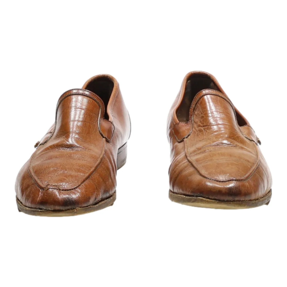 BALLY Loafer Shoes Brown Leather Mens UK 8