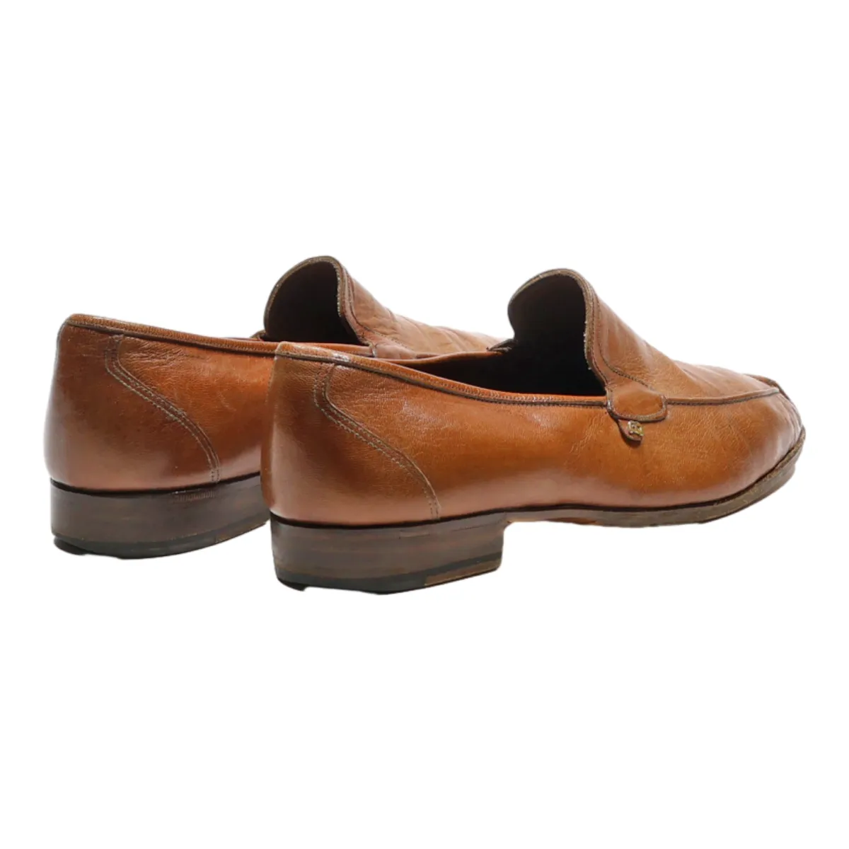 BALLY Loafer Shoes Brown Leather Mens UK 8