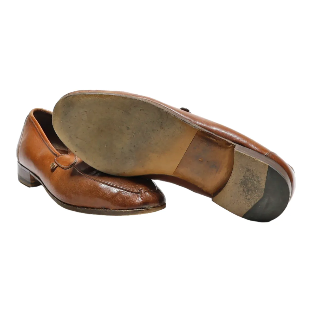 BALLY Loafer Shoes Brown Leather Mens UK 8
