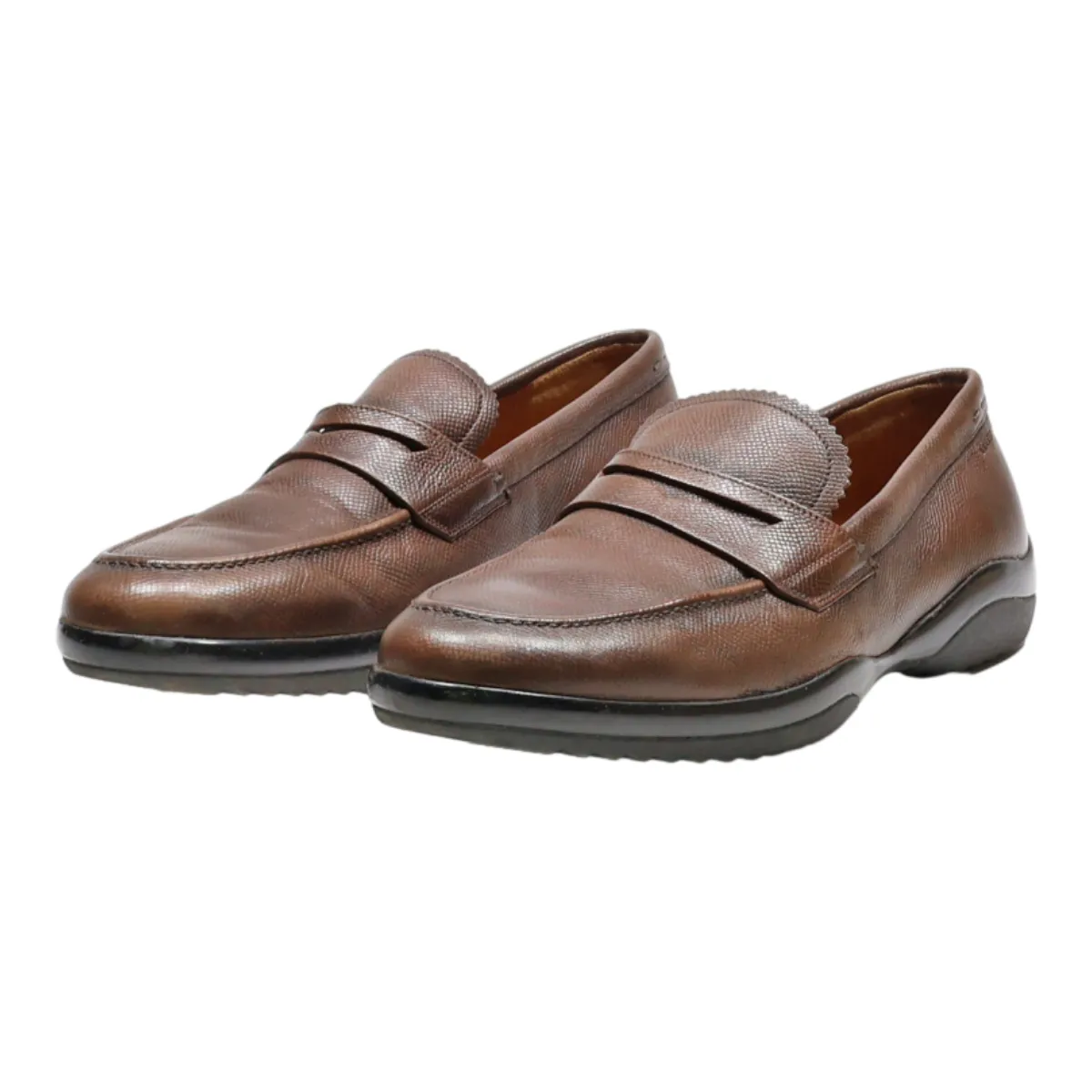 BALLY Loafer Shoes Brown Synthetic Mens UK 6