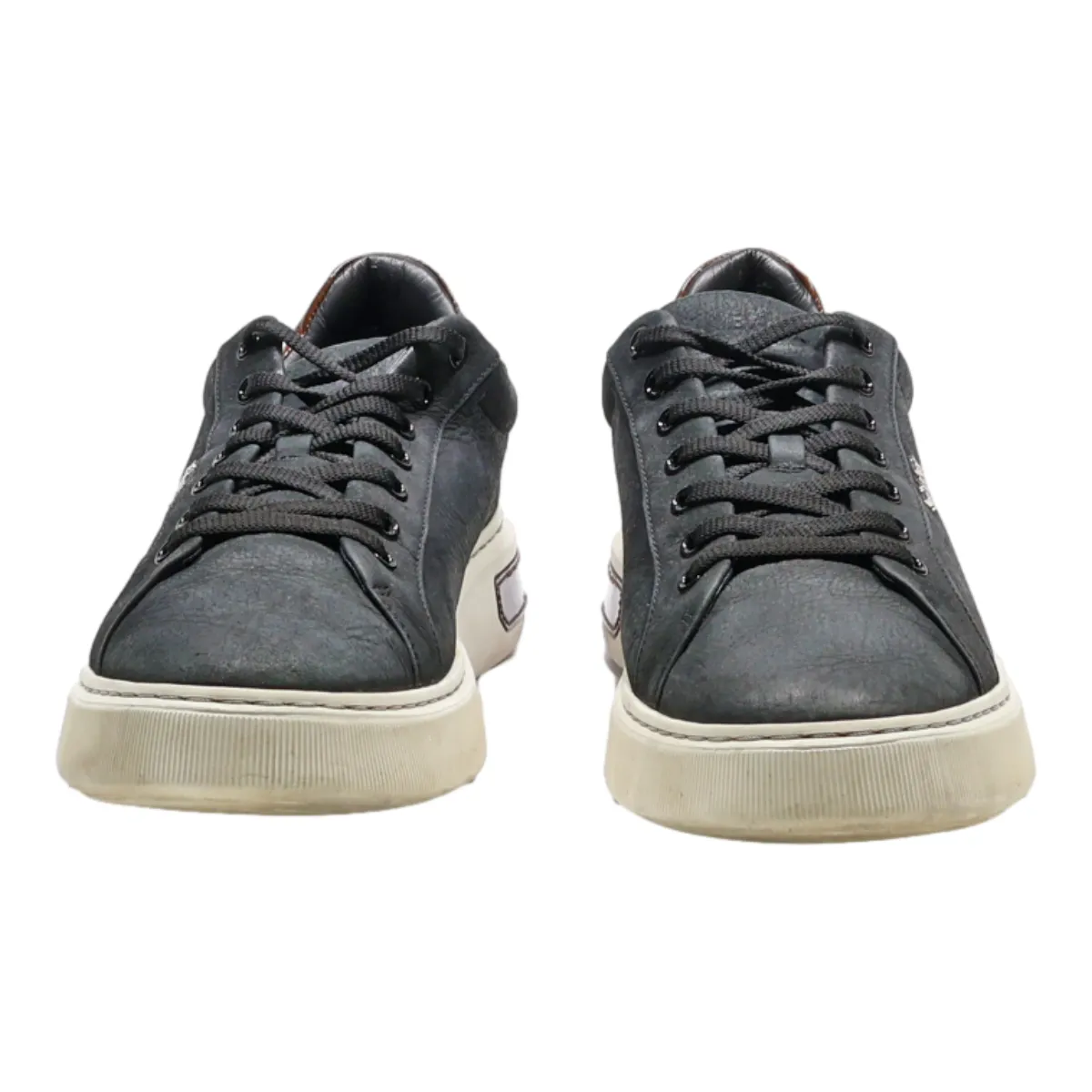 BALLY Sneaker Trainers Black Leather Mens UK 9