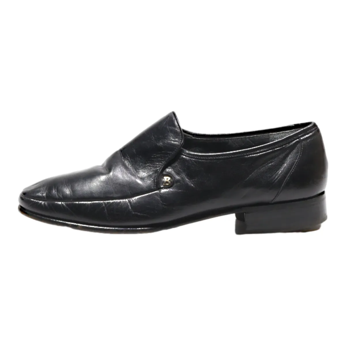 BALLY SUISSE Havanna Loafer Shoes Black Leather Womens UK 7.5