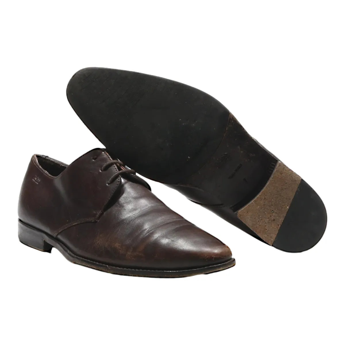 BOSS Derby Shoes Brown Leather Mens UK 6