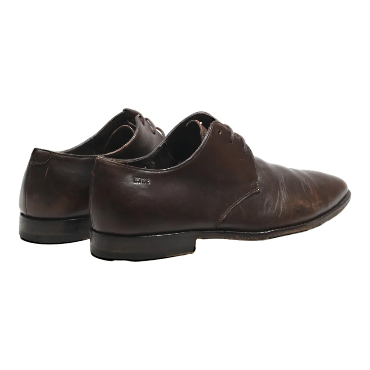 BOSS Derby Shoes Brown Leather Mens UK 6