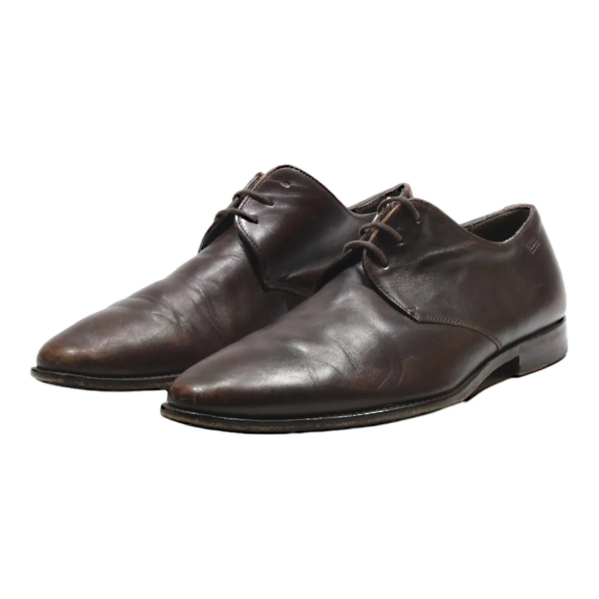 BOSS Derby Shoes Brown Leather Mens UK 6
