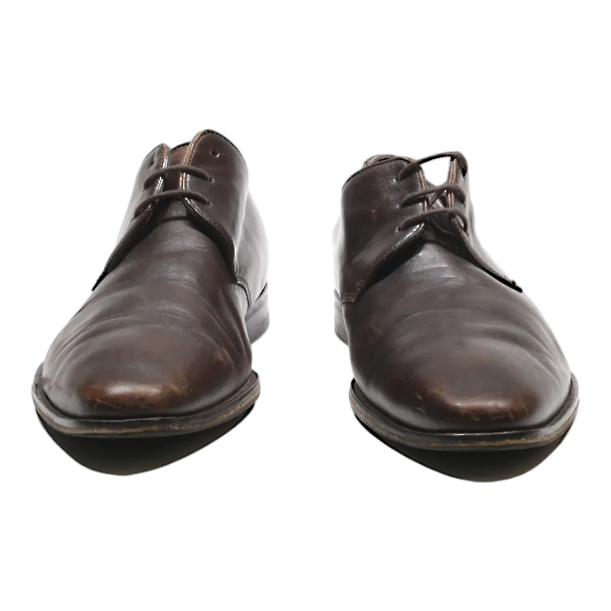 BOSS Derby Shoes Brown Leather Mens UK 6