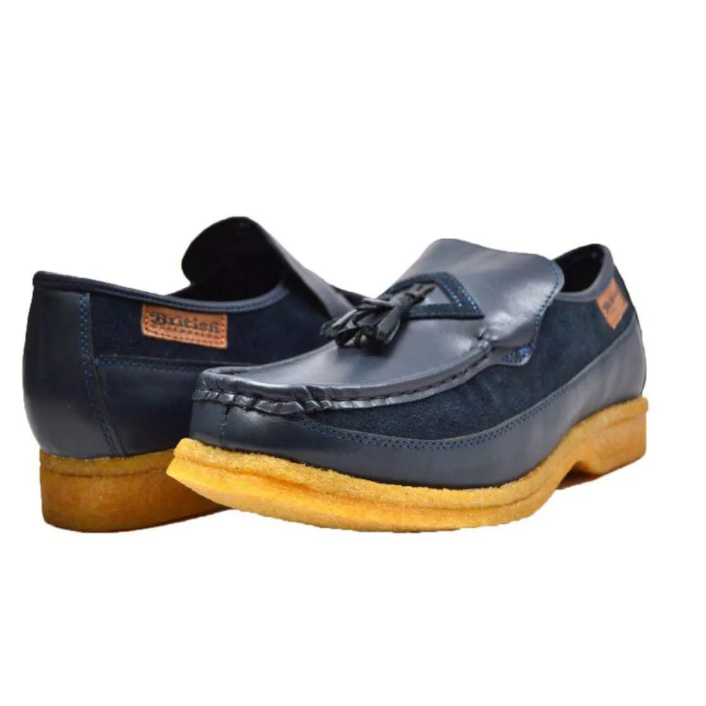 British Walkers Brooklyn Men's Leather and Suede Crepe Sole Slip On