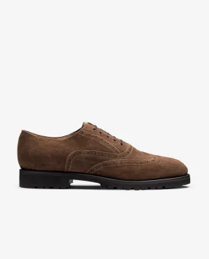 Chocolate Brown Summer Suede Lightweight Blake Vibram Brogue Oxfords