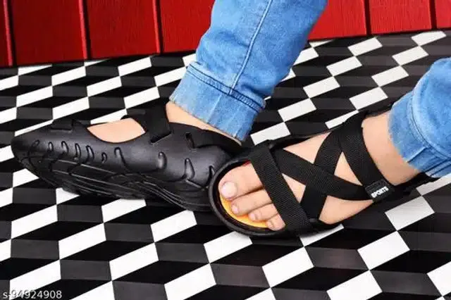 Daily Wear Sandals for Men (Black)