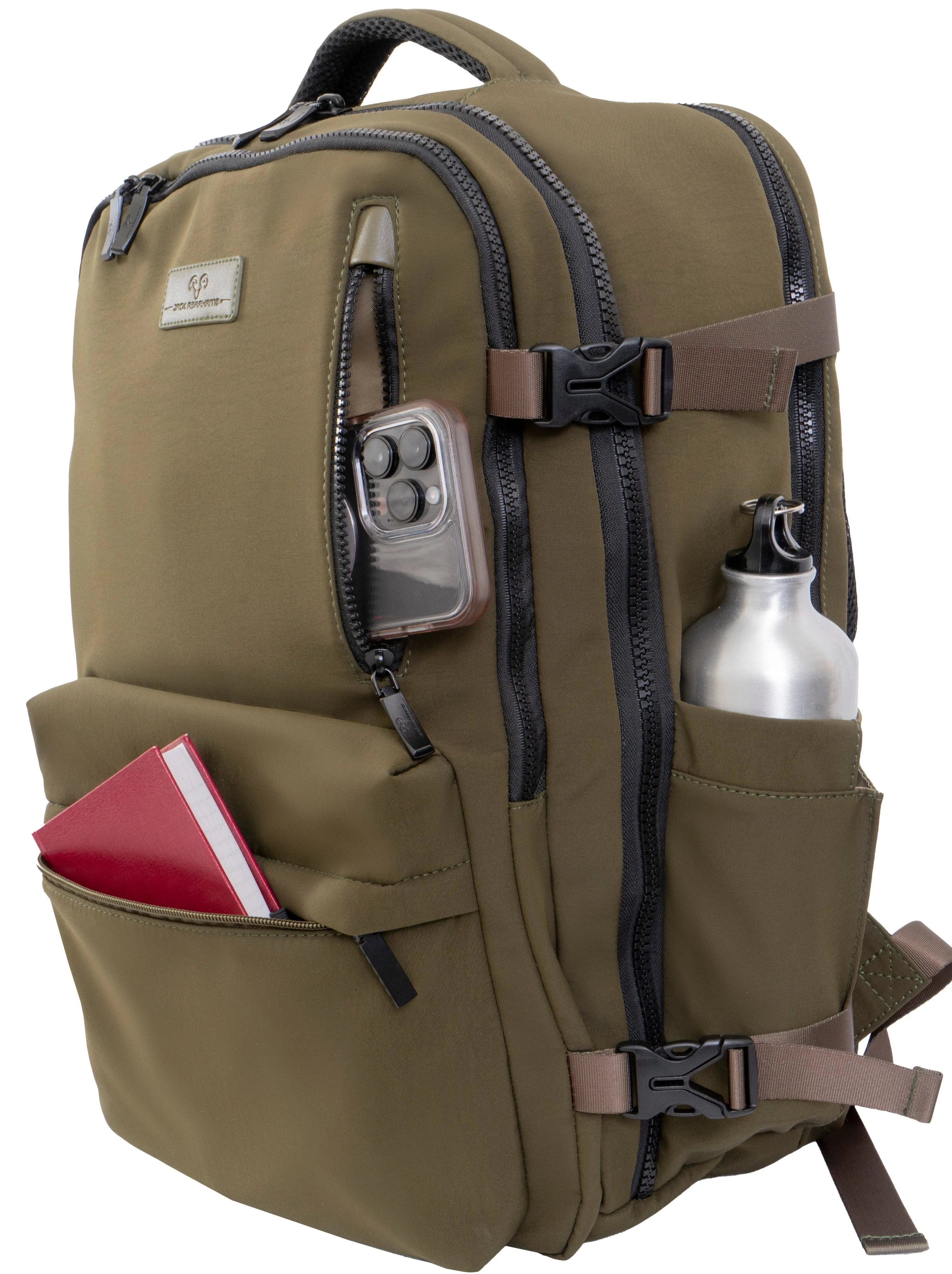 Jack Abrahams The Jackson | 19-In Nylon Travel Backpack with Shoe Compartment