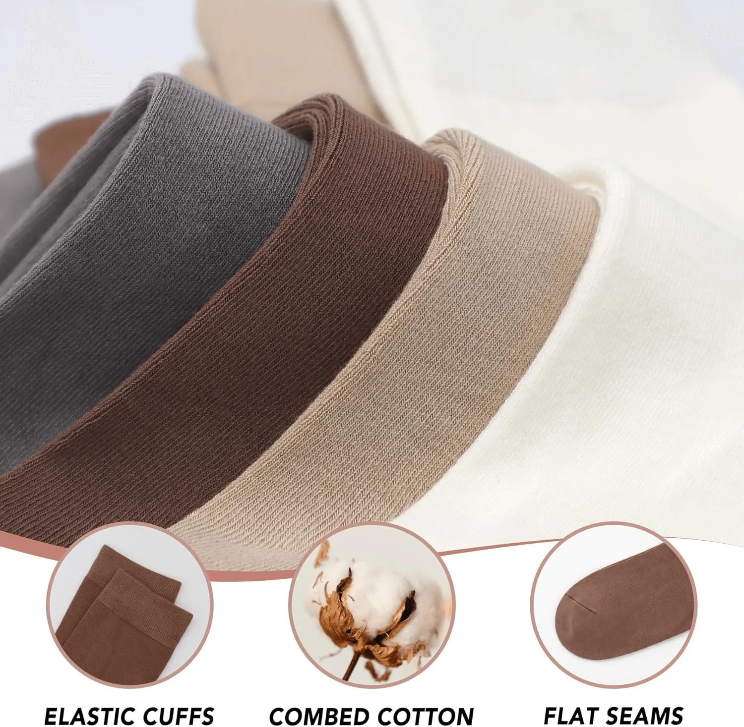 Premium Best Quality Women's Cotton Socks 3 Pairs LS - 2065
