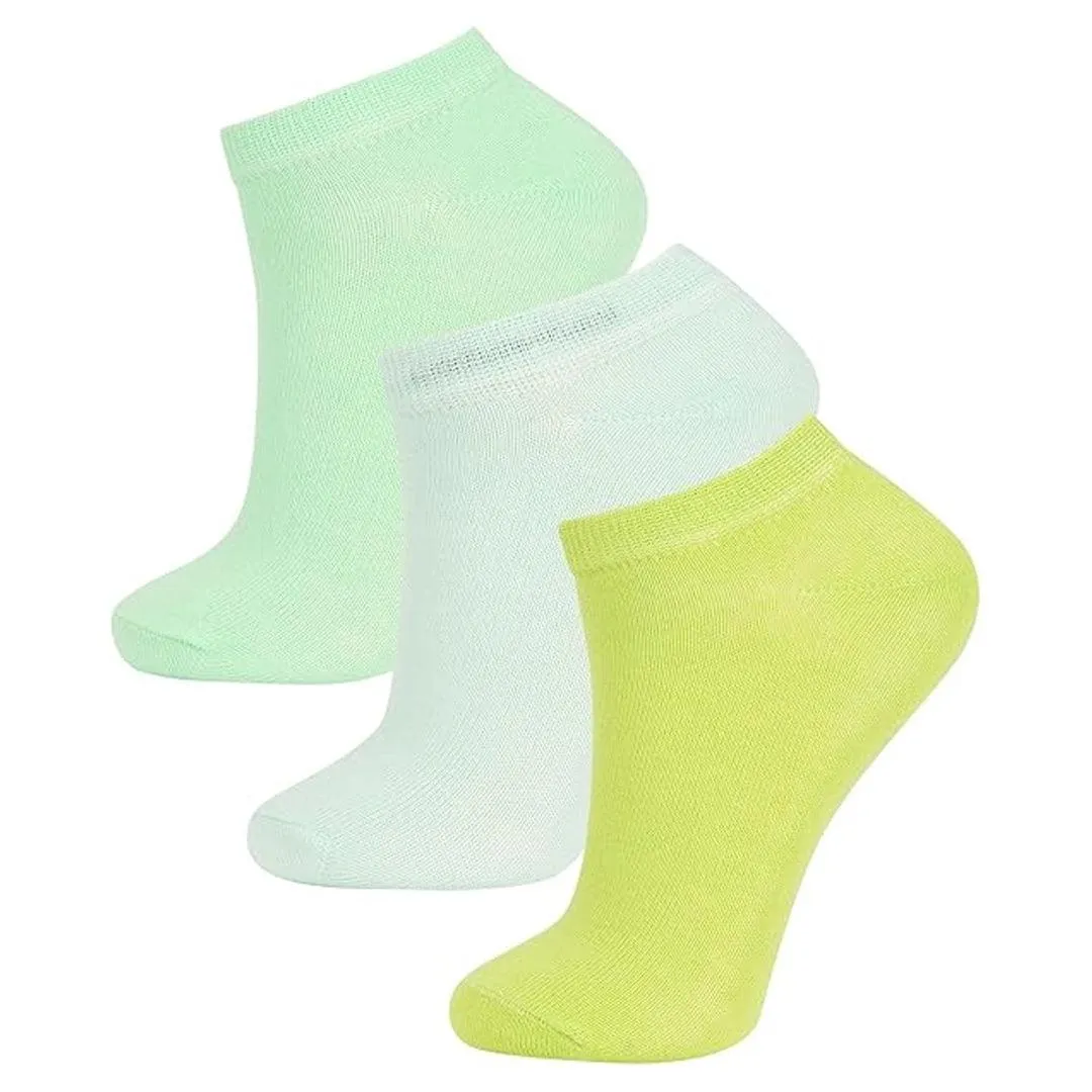 Premium Best Quality Women's Low Cut Ankle Socks 3 Pairs B - 008