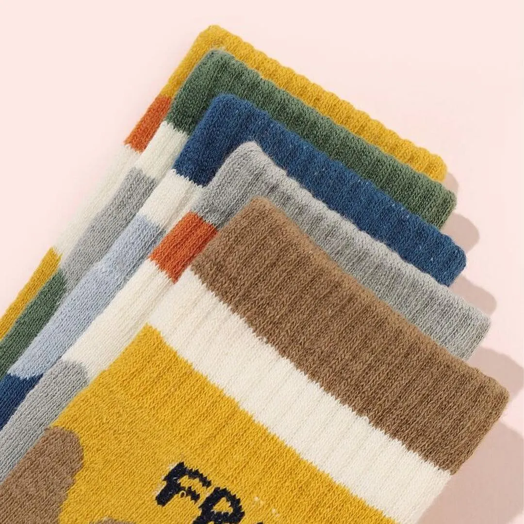 Premium Quality Breathable Warm Cotton Socks 3 Pairs F-01