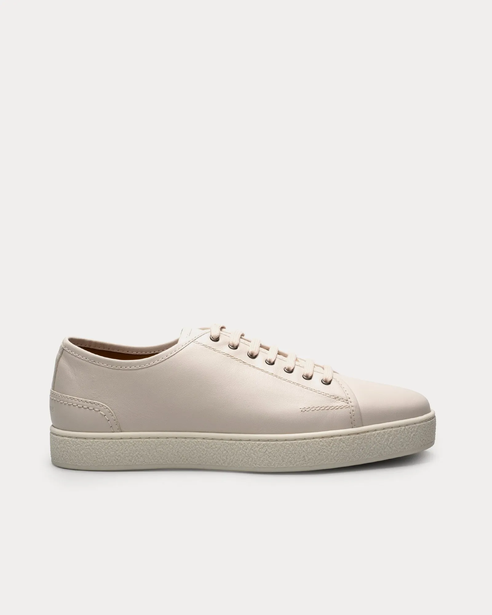 Stockwell Calf Leather White Low Top Sneakers