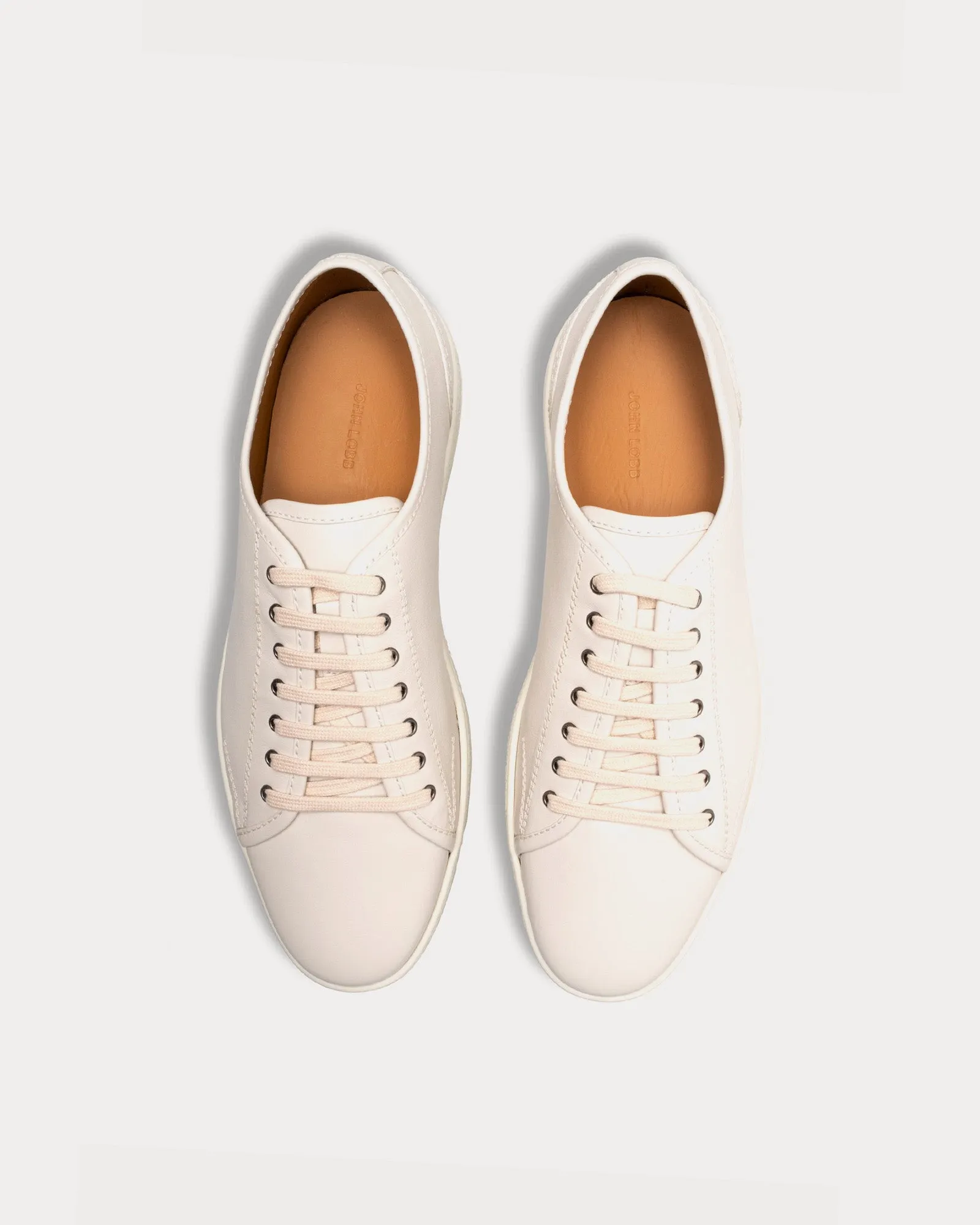 Stockwell Calf Leather White Low Top Sneakers