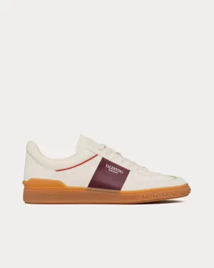 Upvillage Leather Ivory / Wine / Mint / Amber Low Top Sneakers