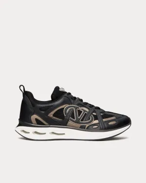 Vlogo Easyjog Calfskin & Fabric New Chinos / Black Low Top Sneakers