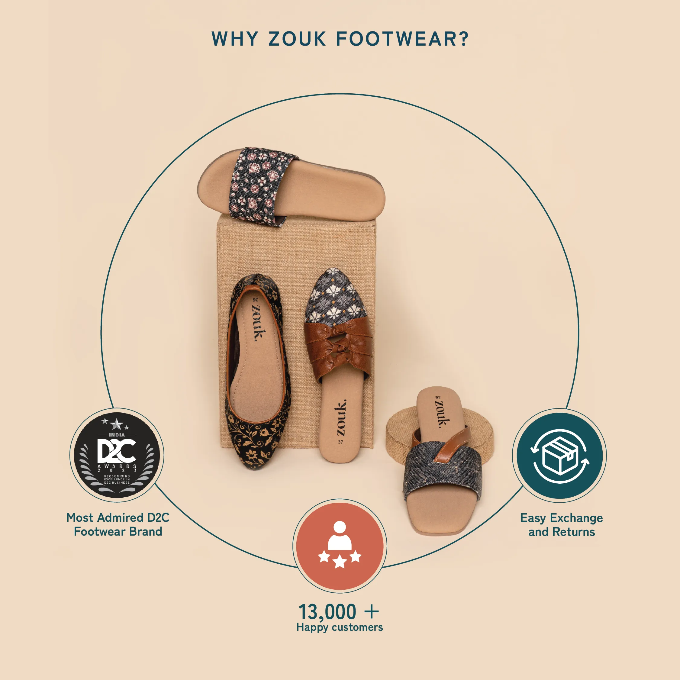 Zouk Chamoli Motif Office Bellies